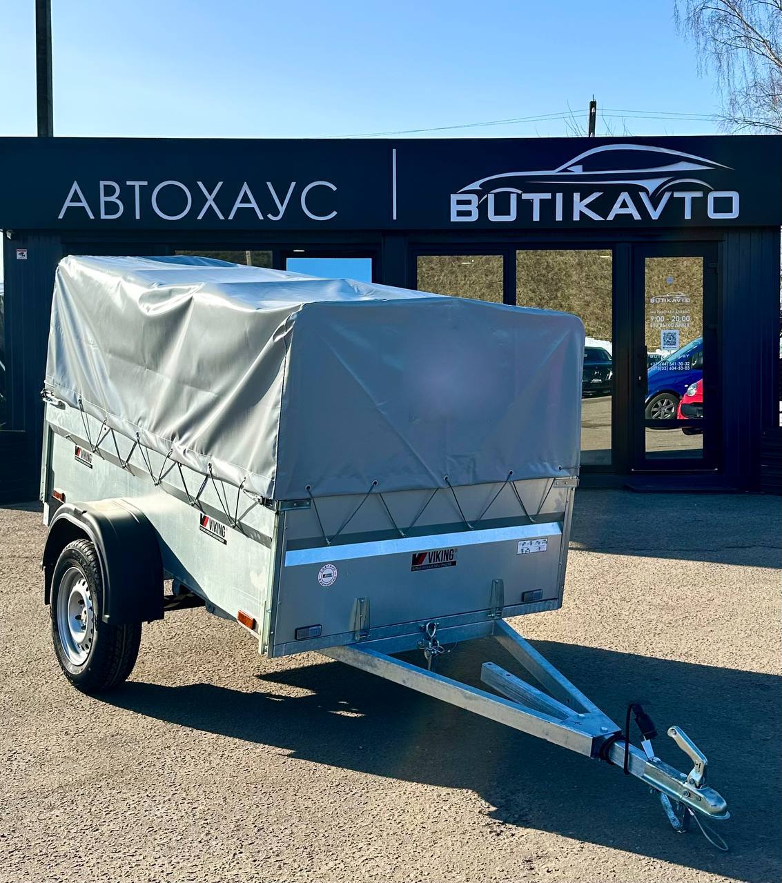 Прицеп для автомобиля Викинг 1220 Light Pro New борт 500мм с тентом с каркасом 600мм