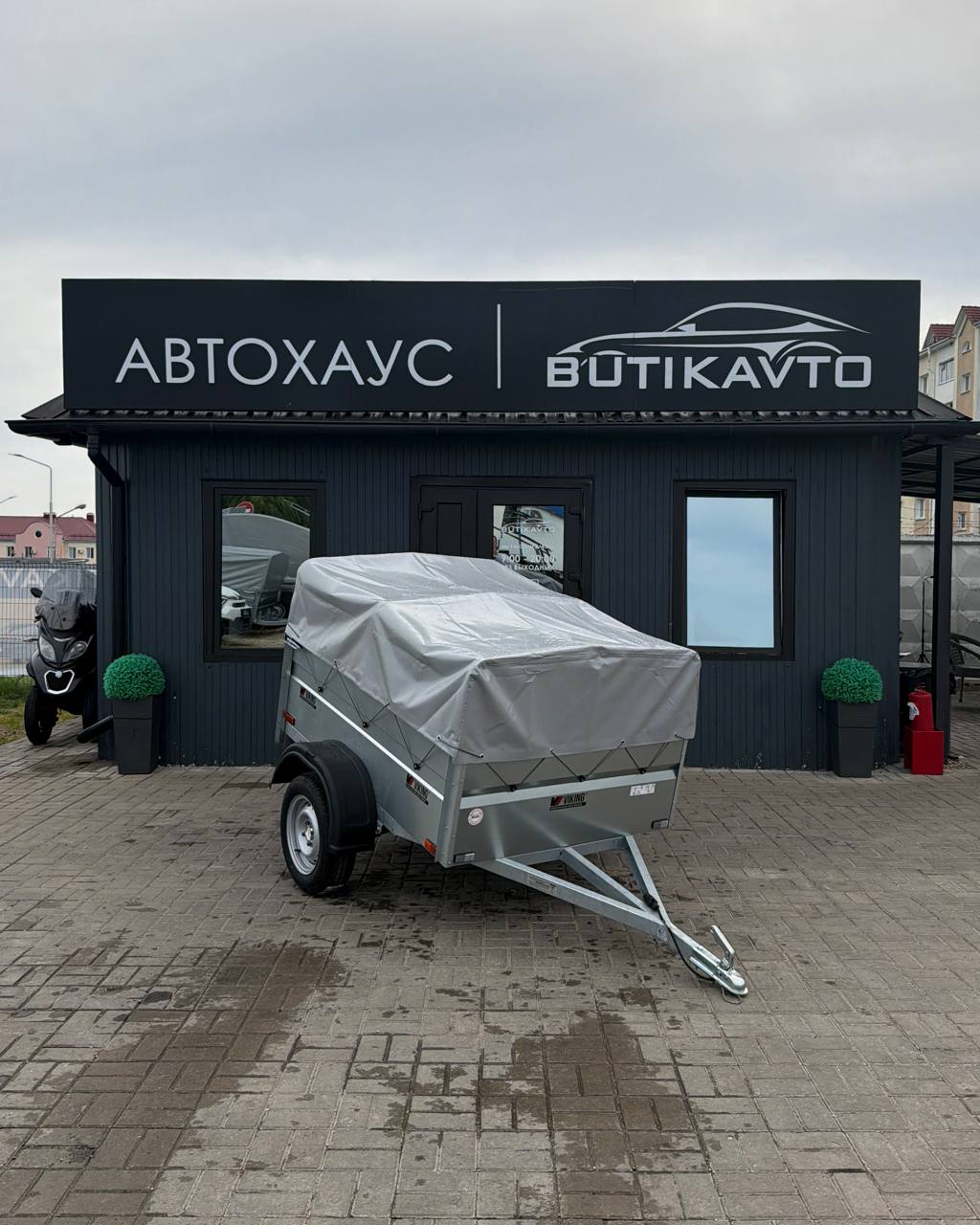 Прицеп для автомобиля Викинг 1217 Light Pro борт 500 мм с тентом с каркасом 300 мм