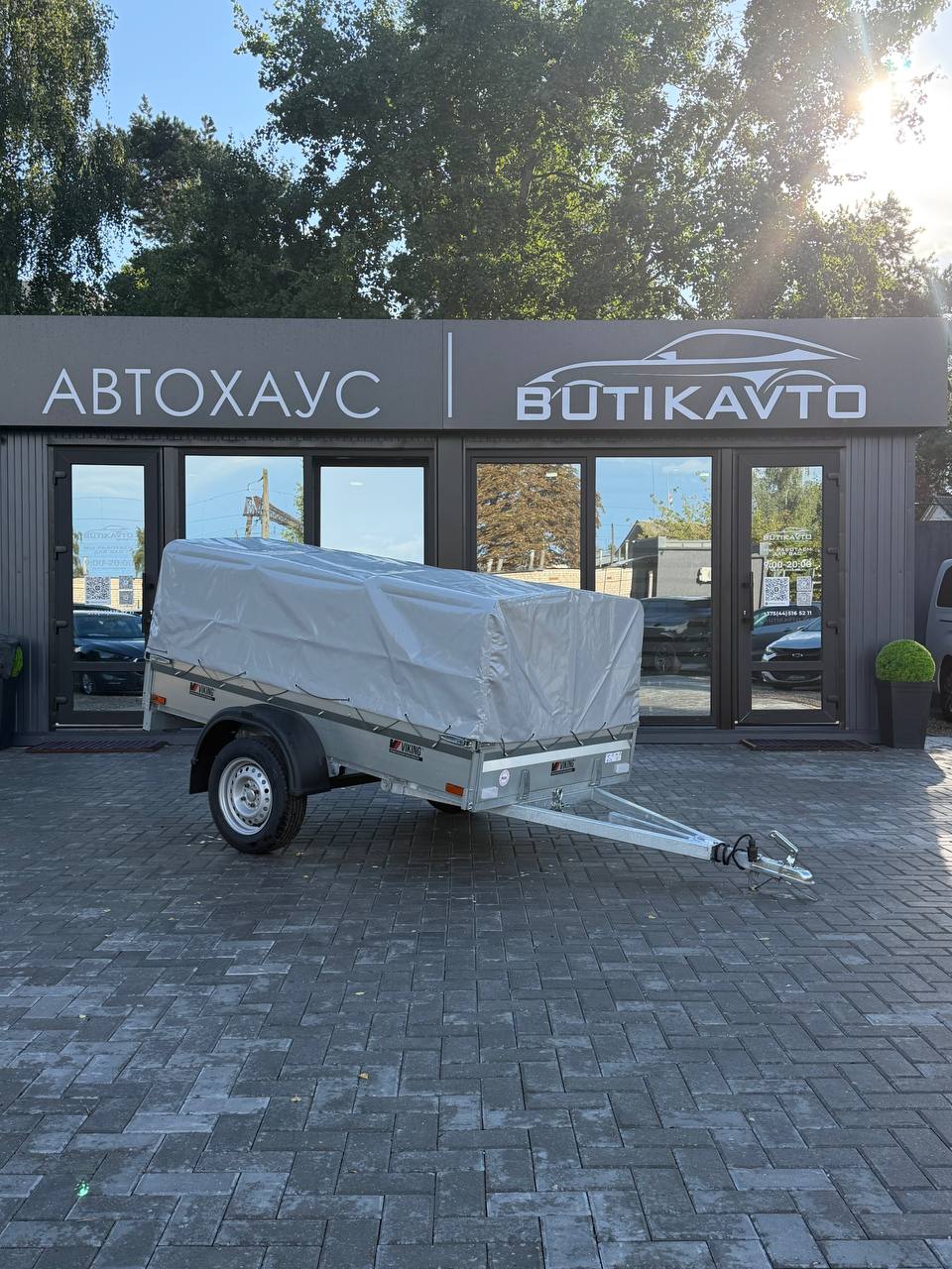 Прицеп для автомобиля Викинг 1222 Light Pro New борт 300мм с тентом с каркасом 600мм