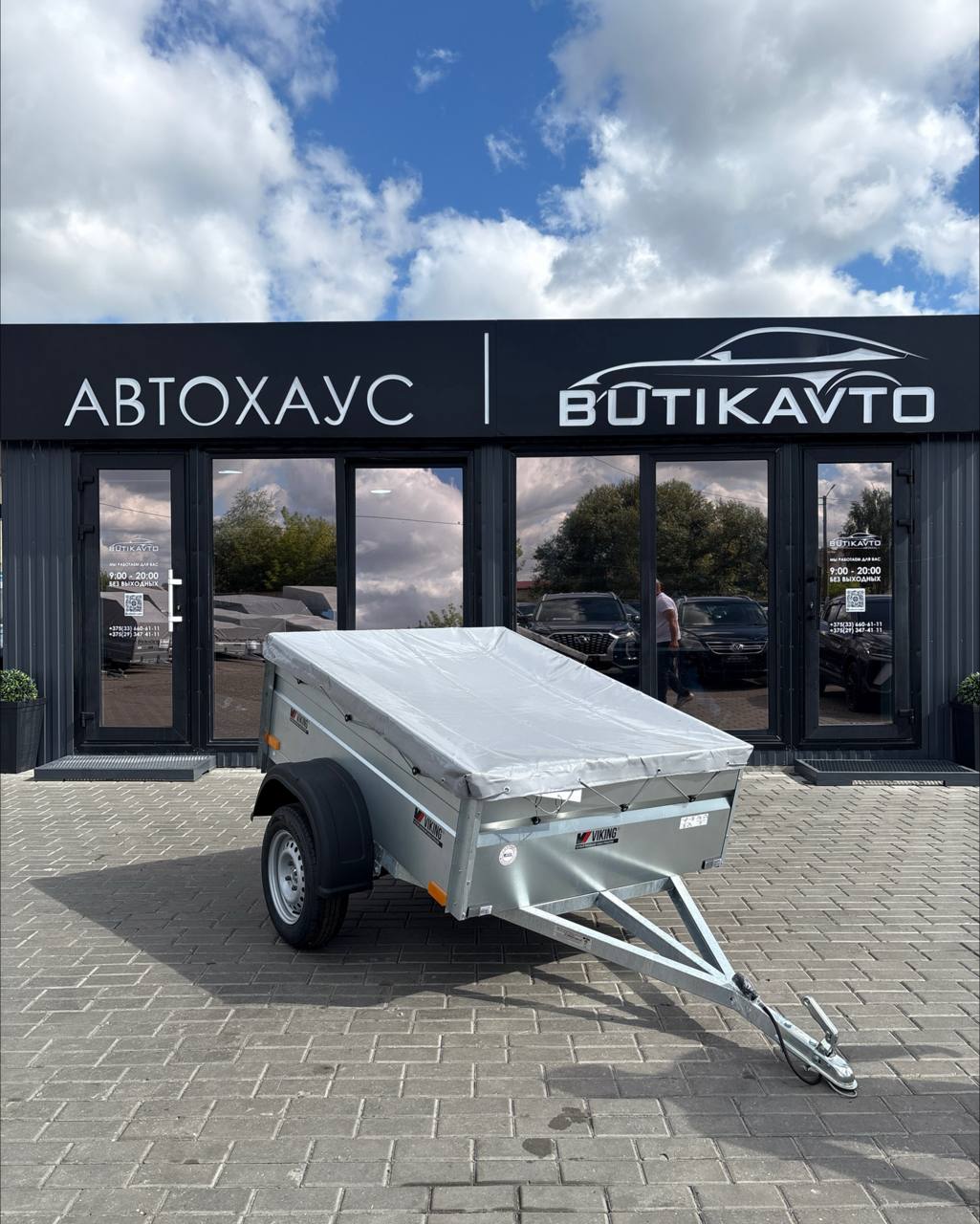 Прицеп для автомобиля Викинг 1217 Light Pro борт 500 мм полог из тентового материала (высота 50 мм)
