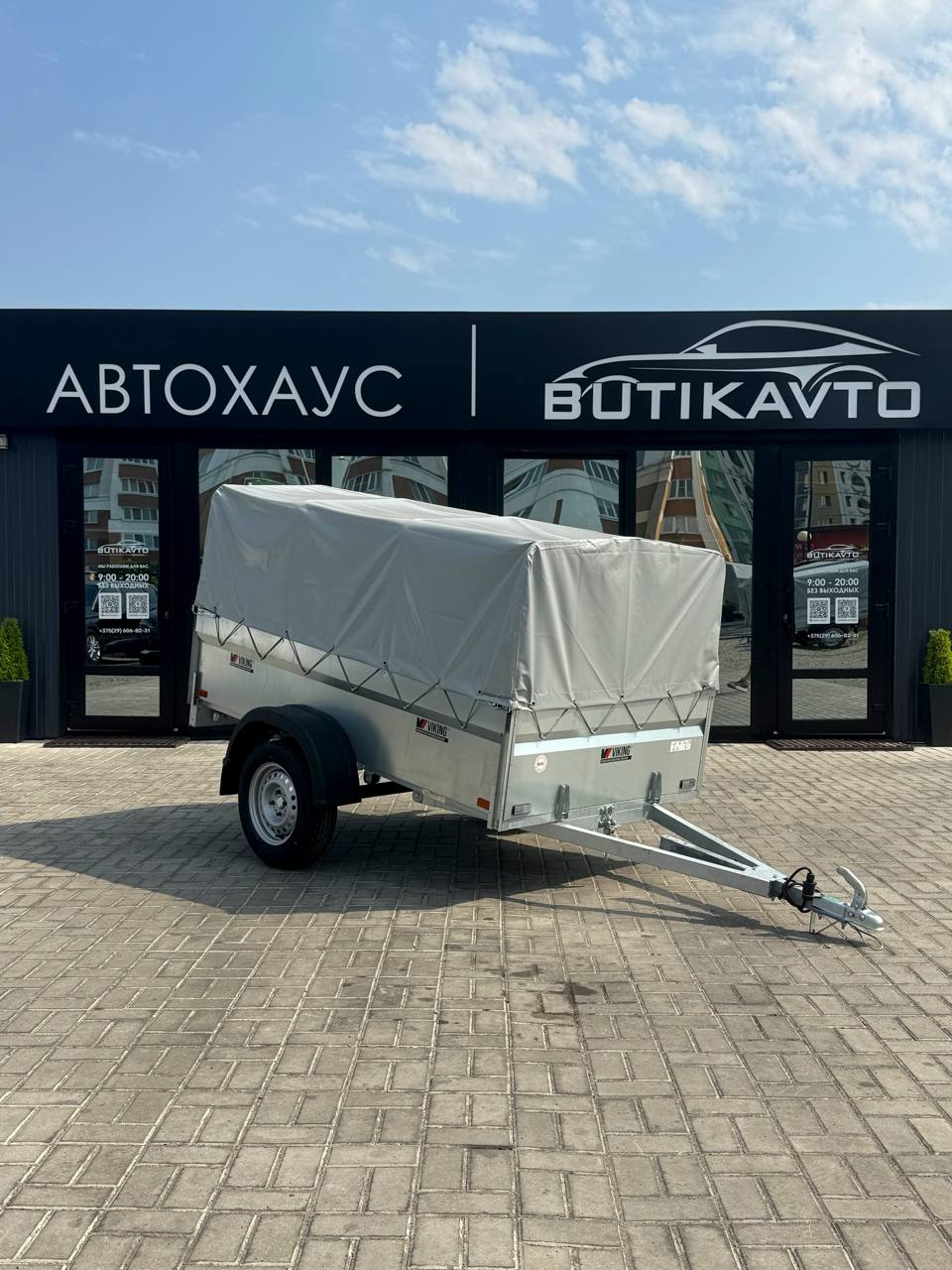 Прицеп для автомобиля Викинг 1222 Light Pro New борт 500мм с тентом с каркасом 600мм